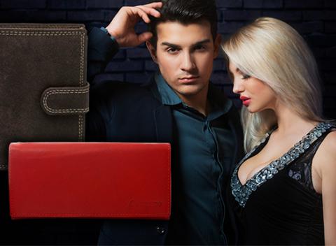 Štýlový a elegantný doplnok Pánske a dámske peňaženky z hovädzej kože 