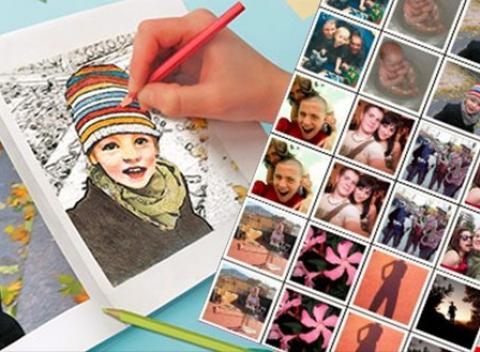 Originálny darček pre deti Omaľovanka alebo pexeso vytvorené z fotografií