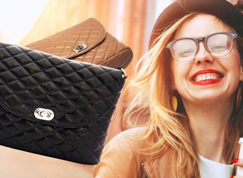 Elegantná aj do práce Štýlová prešívaná  crossbody kabelka