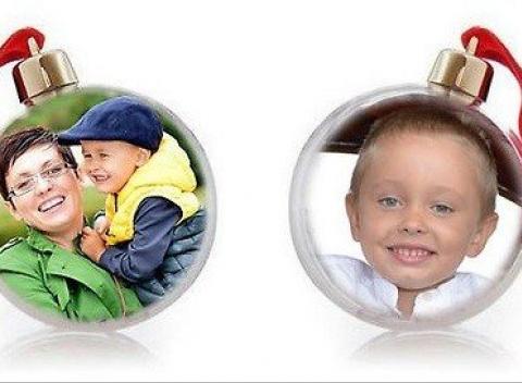 Vianočná guľa s  fotografiou Originálna výzdoba Vášho stromčeka 