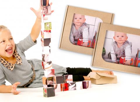 Originálne a zábavné detské kocky s vlastnou fotopotlačou. Zaspomínajte si pri hre na vaše obľúbené okamihy či zážitky.