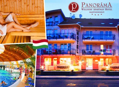Wellness relax pre dve osoby v Panoráma Wellness Apartman Hoteli**** pri známych maďarských kúpeľoch Hungarospa.