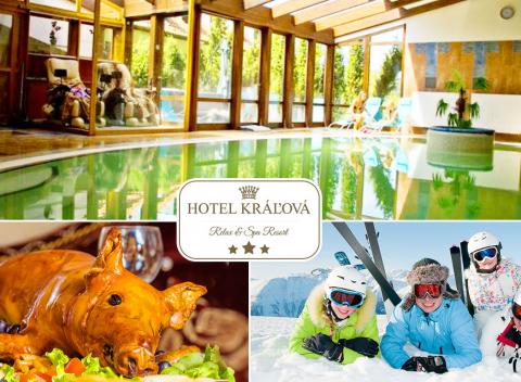 Pestrá zima v Hotel Kráľová***. Užijete si skvelé jedlo, obrovskú dávku oddychu a nezabudnuteľnú zabíjačkovú atmosféru.