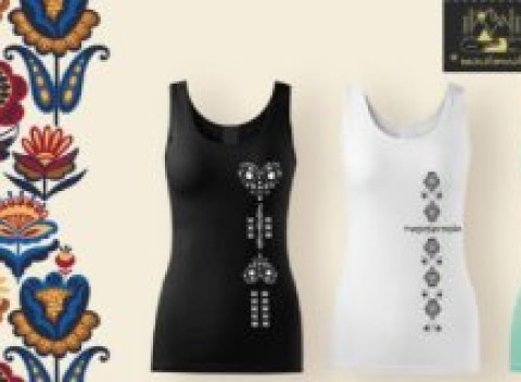 Bavlnené dámske topy s ľudovou slovenskou tematikou od #naseslovenske.