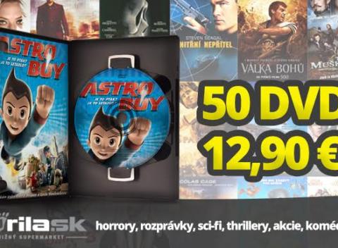 Vyskladajte si filmový balíček 50 legendárnych filmov a užite si vaše súkromné kino v spoločnosti tých najlepších DVD filmov od Gorila.sk.