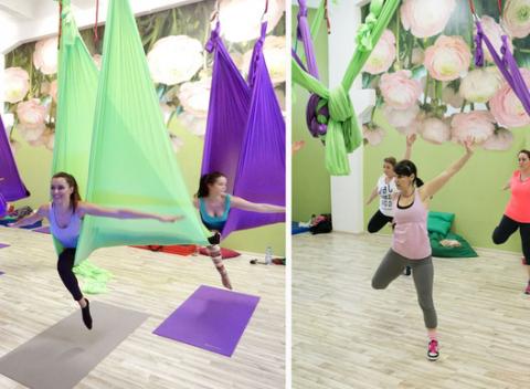 Týždňový kurz chudnutia alebo vstup na cvičenie fly joga. Získate sviežosť tela aj mysle, pružnú chôdzu, elegantne vzpriamené držanie tela