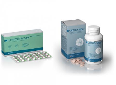 H-PROTECT Enzyme pri chorobách gastro-intestinálneho systému alebo výživový doplnok ORTHO 3000 je prvá pomoc pri bolestiach svalov a kĺbov. 