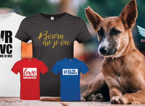 Tričká pre milovníkov zvieratiek – podporte skvelú myšlienku na záchranu týraných a opustených.