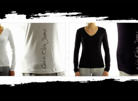 Pohodlné dámske tričká CALVIN KLEIN v bielej alebo čiernej farbe.