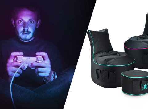 Herný sedací vak nemeckej značky BubiBag s taburetkou - až 10 farieb na výber!