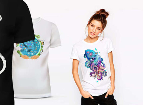 Prémiové pánske alebo dámske tričko Adler s vlastnou potlačou vrátane poštovného.