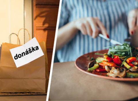 Donáška obedového menu alebo pizze. Nechajte prípravu obeda na niekoho iného.