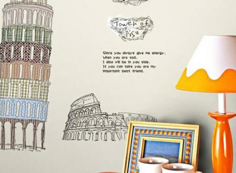 Originálne veľkoformátové samolepky. Preneste sa na obľúbené miesta či nechajte svoju stenu rozkvitnúť farbami. 