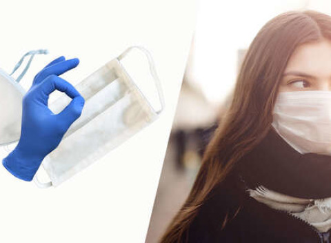 Certifikovaný respirátor KN95 alebo bavlnené rúško a rukavice.