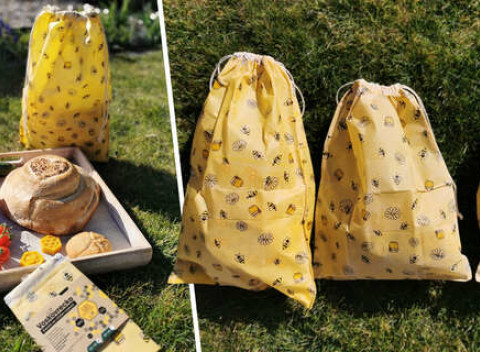 Ekologické voskovrecko FiBee s včelím voskom. Bavlnené vrecko napustené zmesou 100% včelieho vosku.