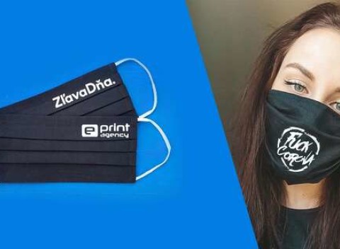 Rúška s vlastným motívom – firemným logom alebo nápisom. Chráňte seba i vaše okolie!