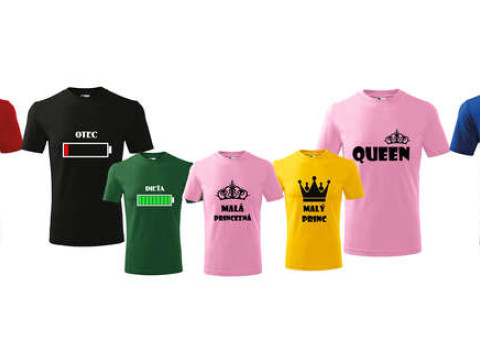 Tričko zo 100 % bavlny pre celú rodinu s doručením do 48 hodín kuriérom v cene, na výber 12 veľkostí.