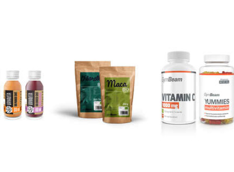 Doplnky stravy z GymBeam pre vaše zdravie a podporu imunity.