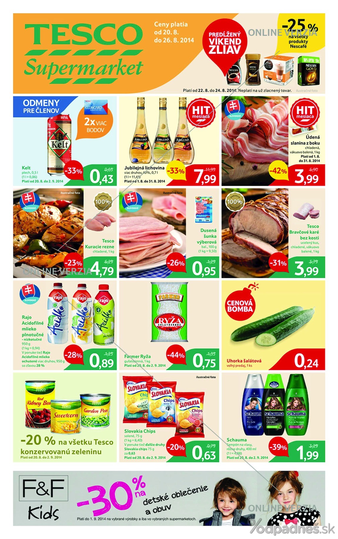 1. stránka Tesco letáku