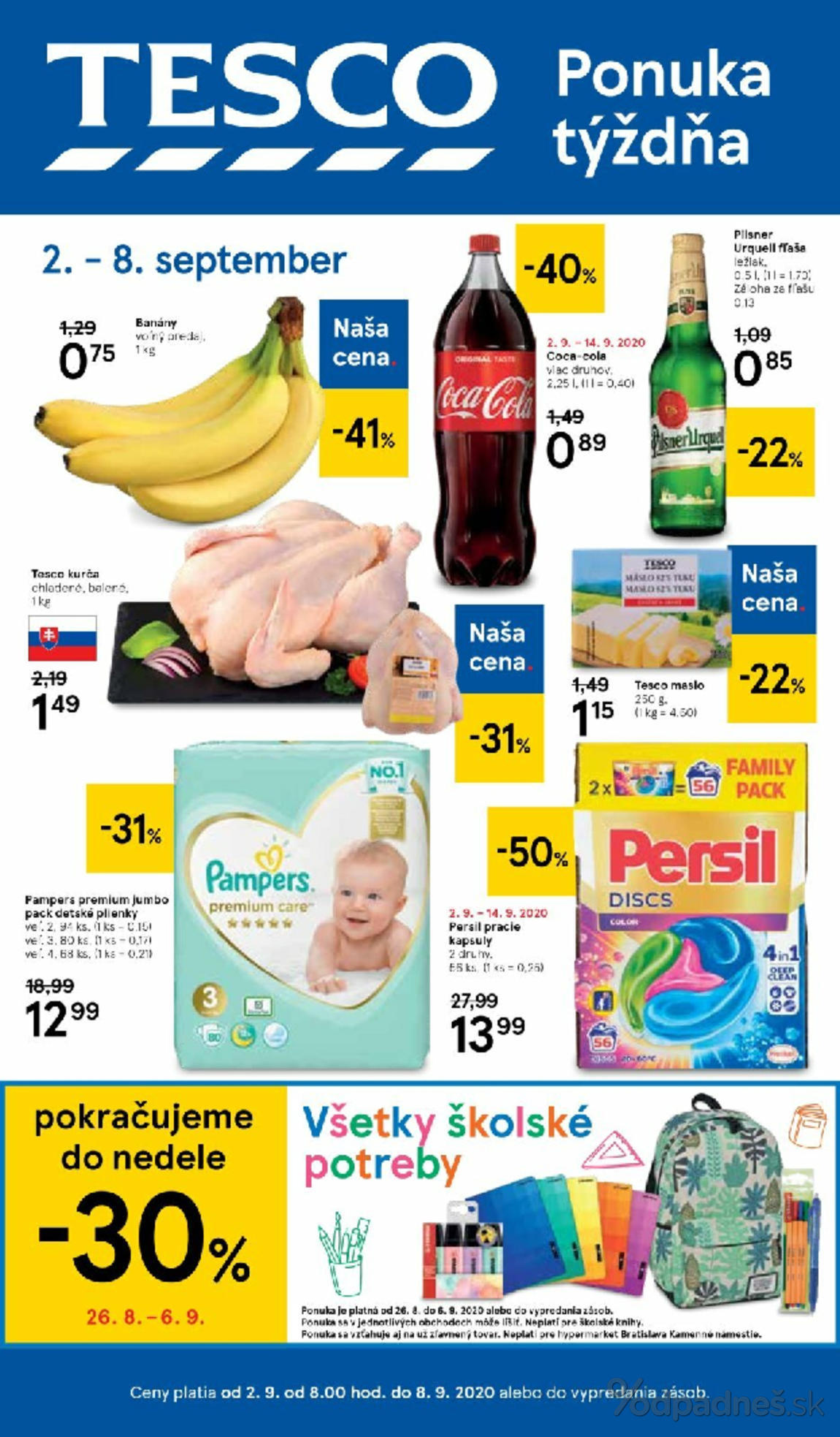 1. stránka Tesco letáku