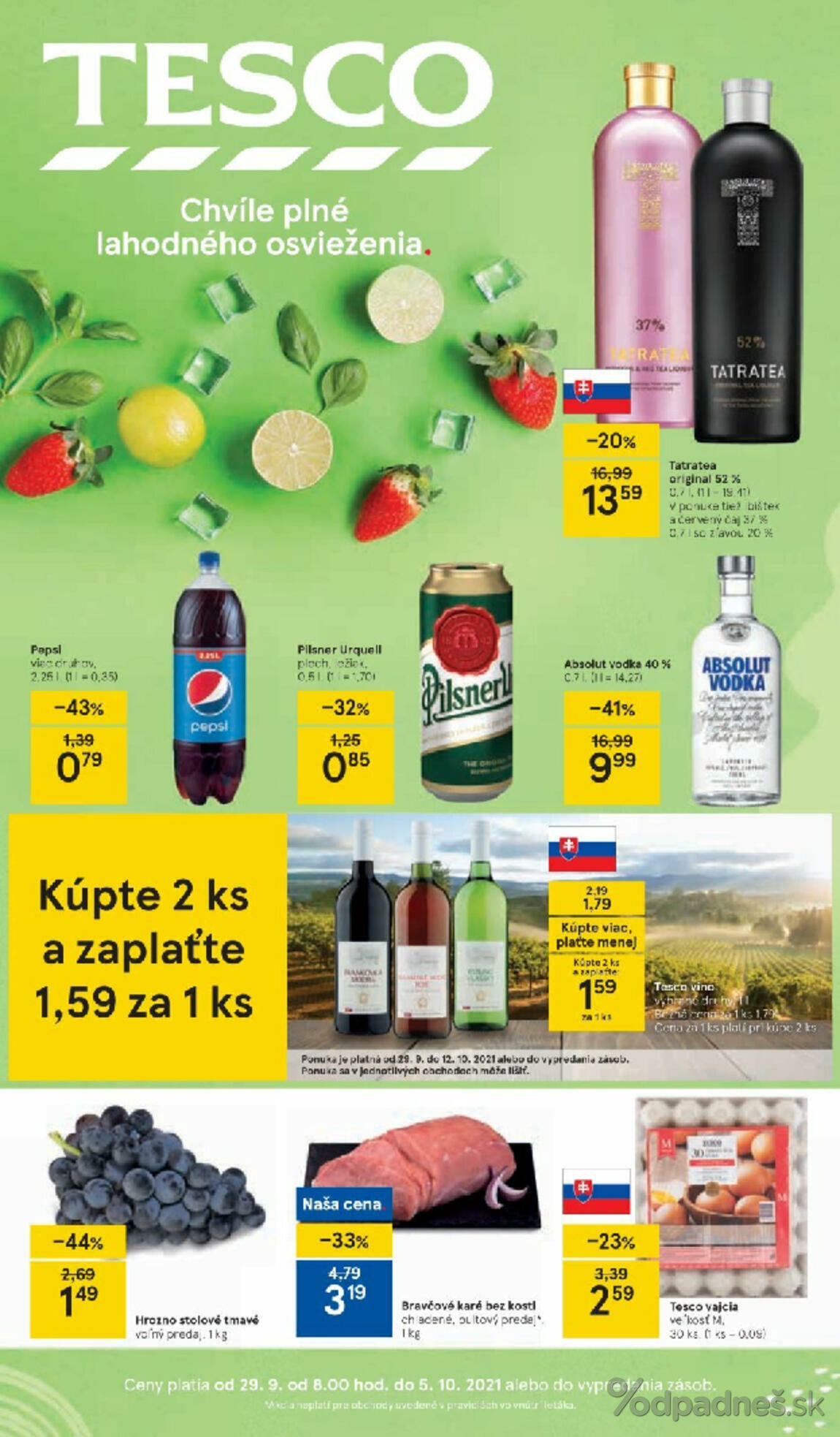 1. stránka Tesco letáku
