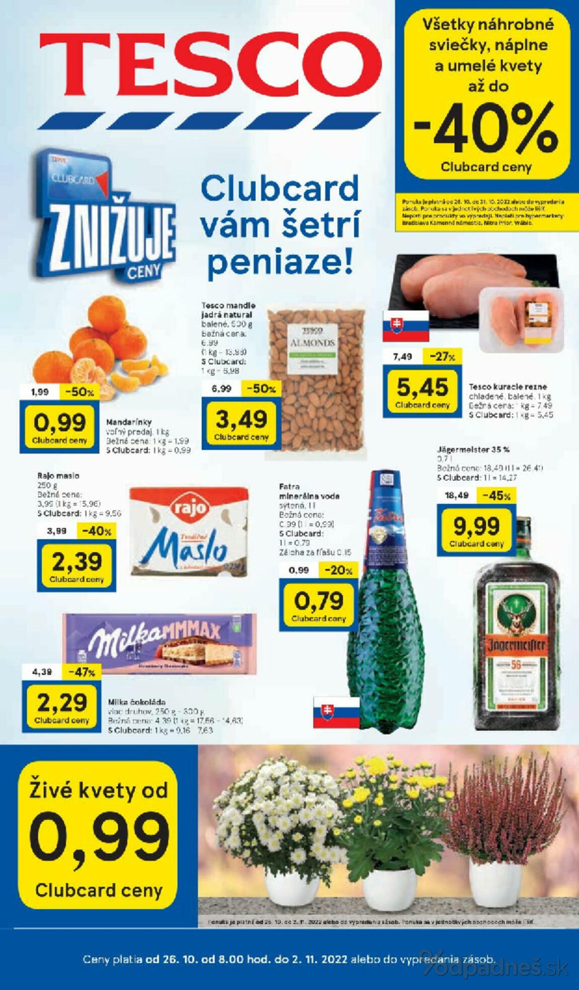 1. stránka Tesco letáku