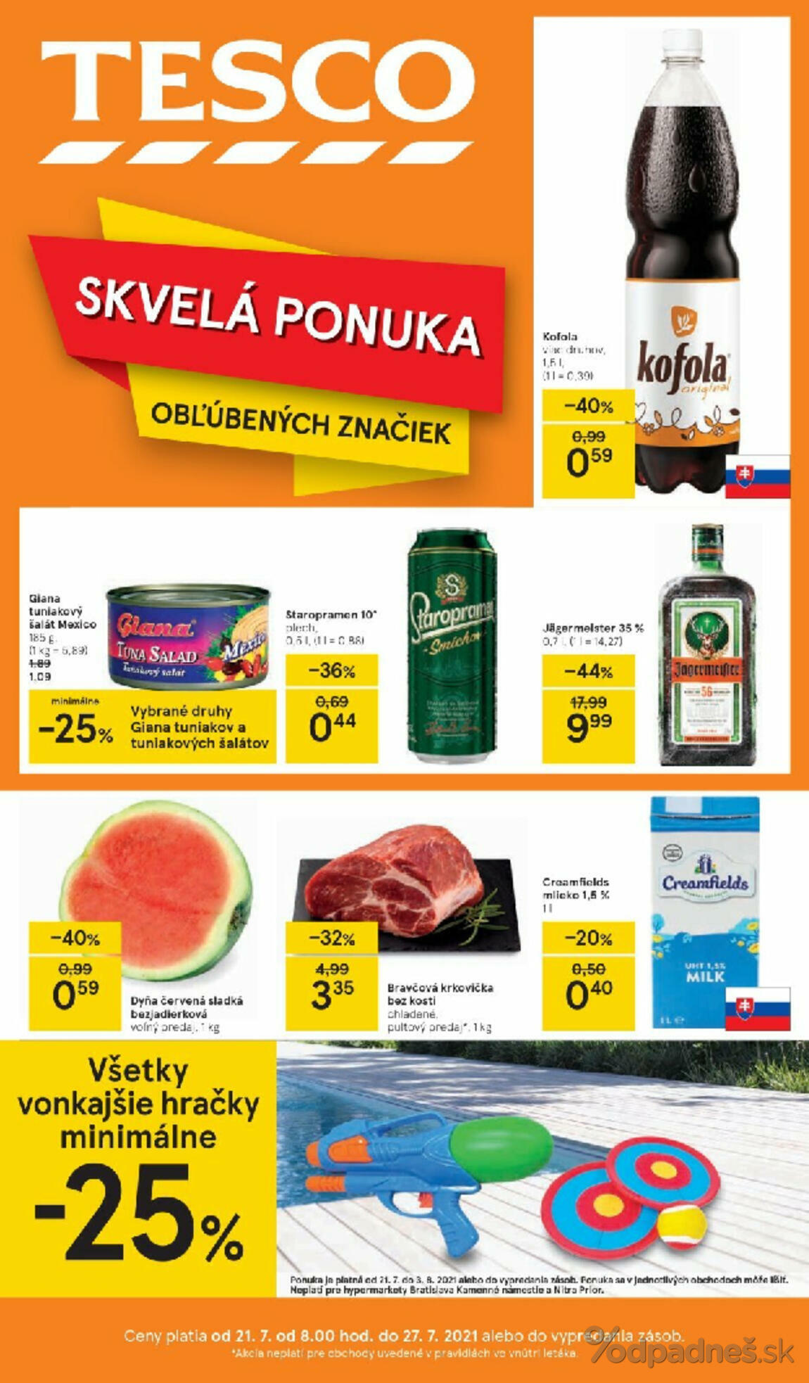 1. stránka Tesco letáku