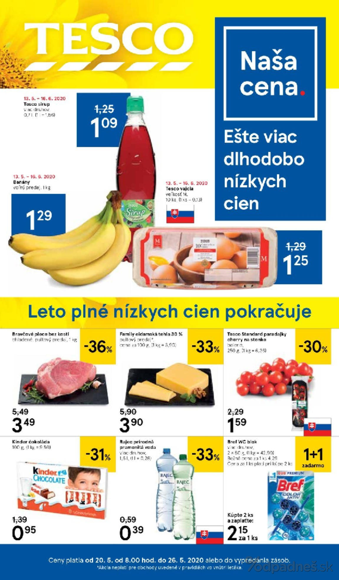 1. stránka Tesco letáku