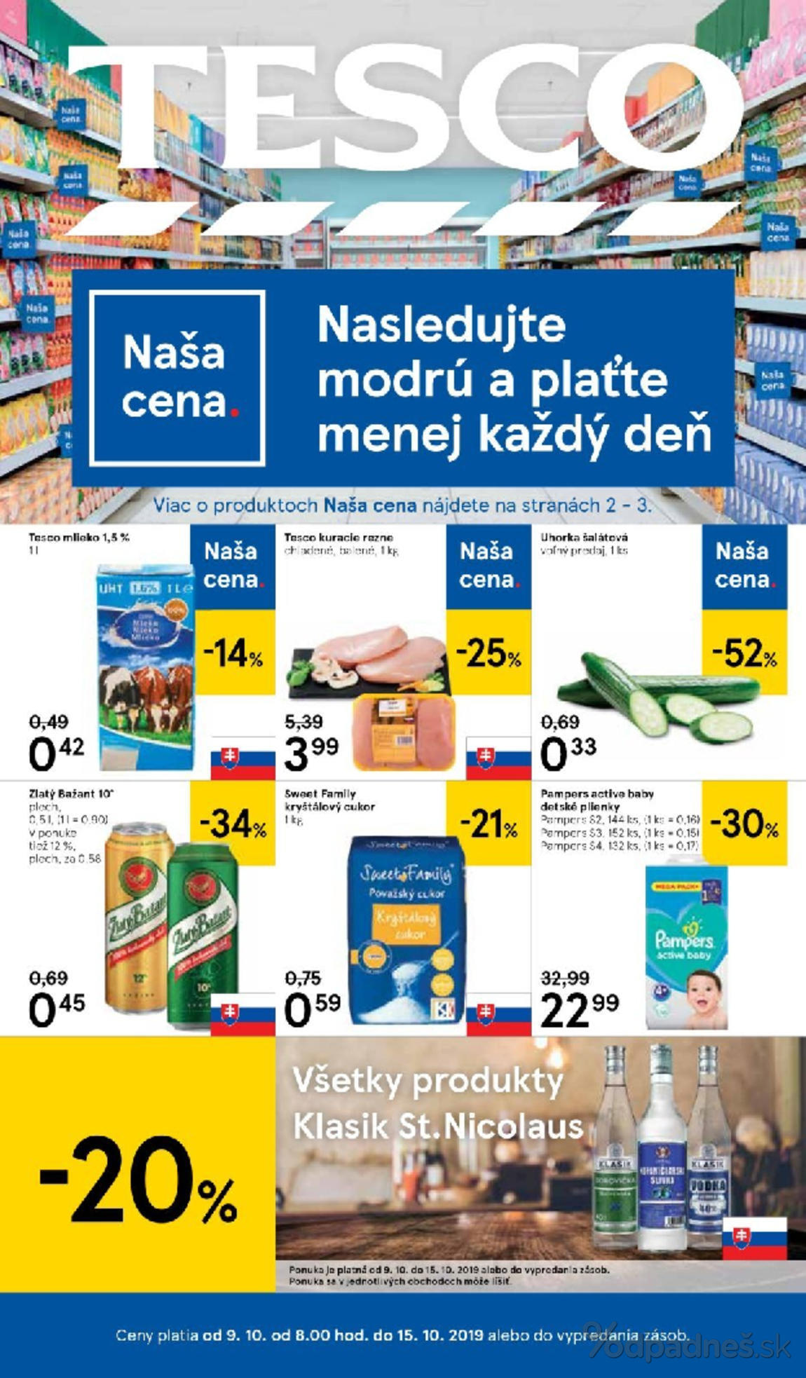 1. stránka Tesco letáku