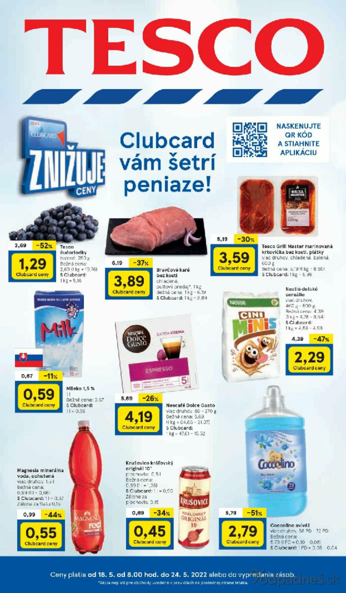 1. stránka Tesco letáku