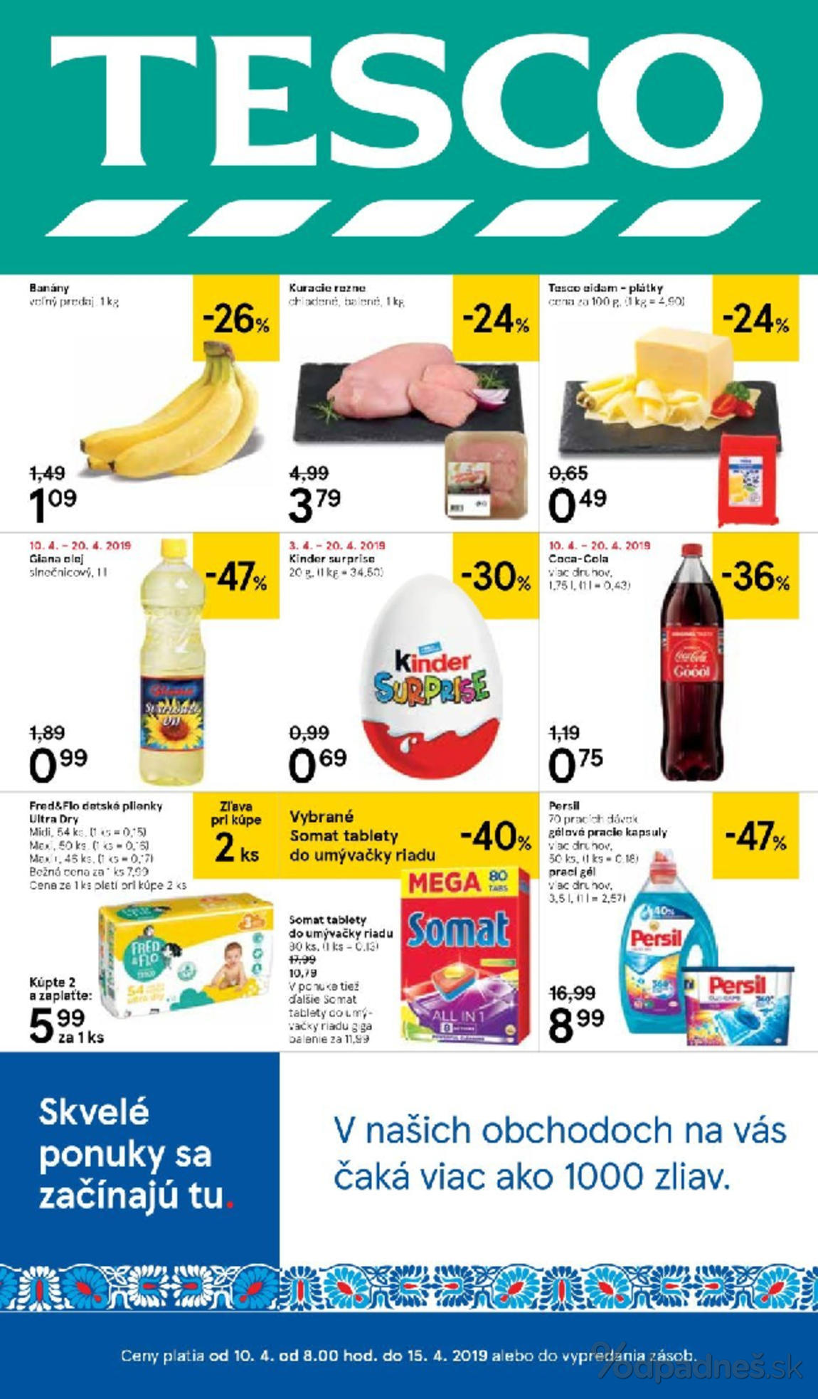 1. stránka Tesco letáku