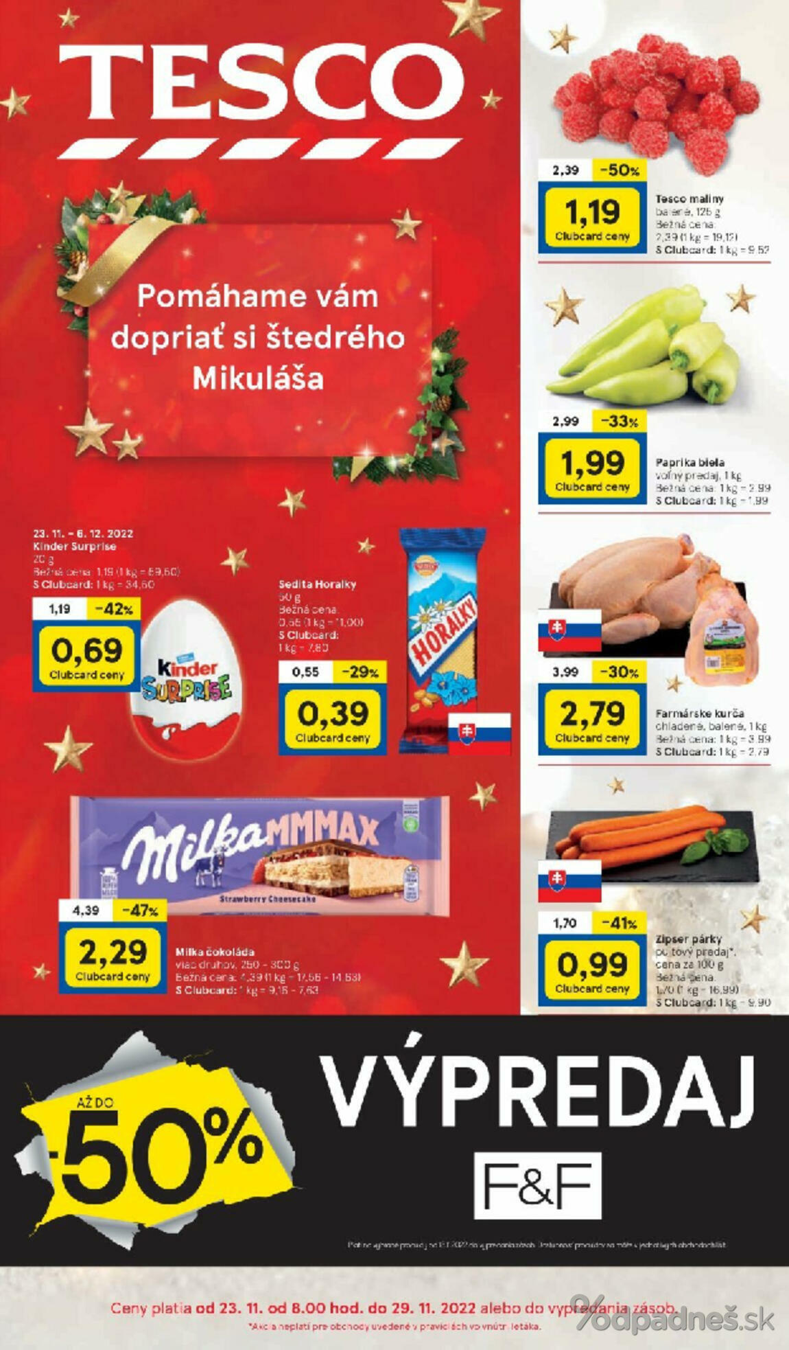 1. stránka Tesco letáku