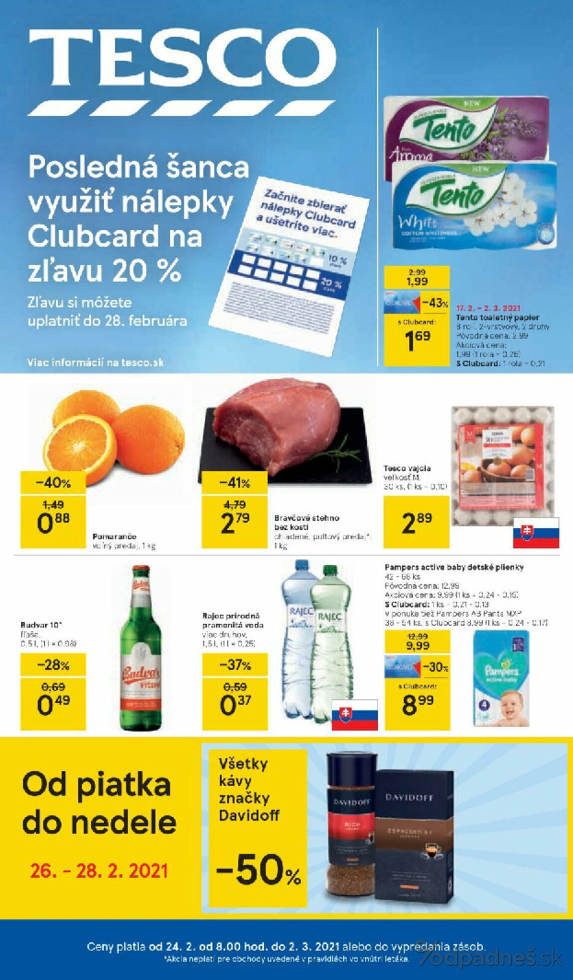 1. stránka Tesco letáku