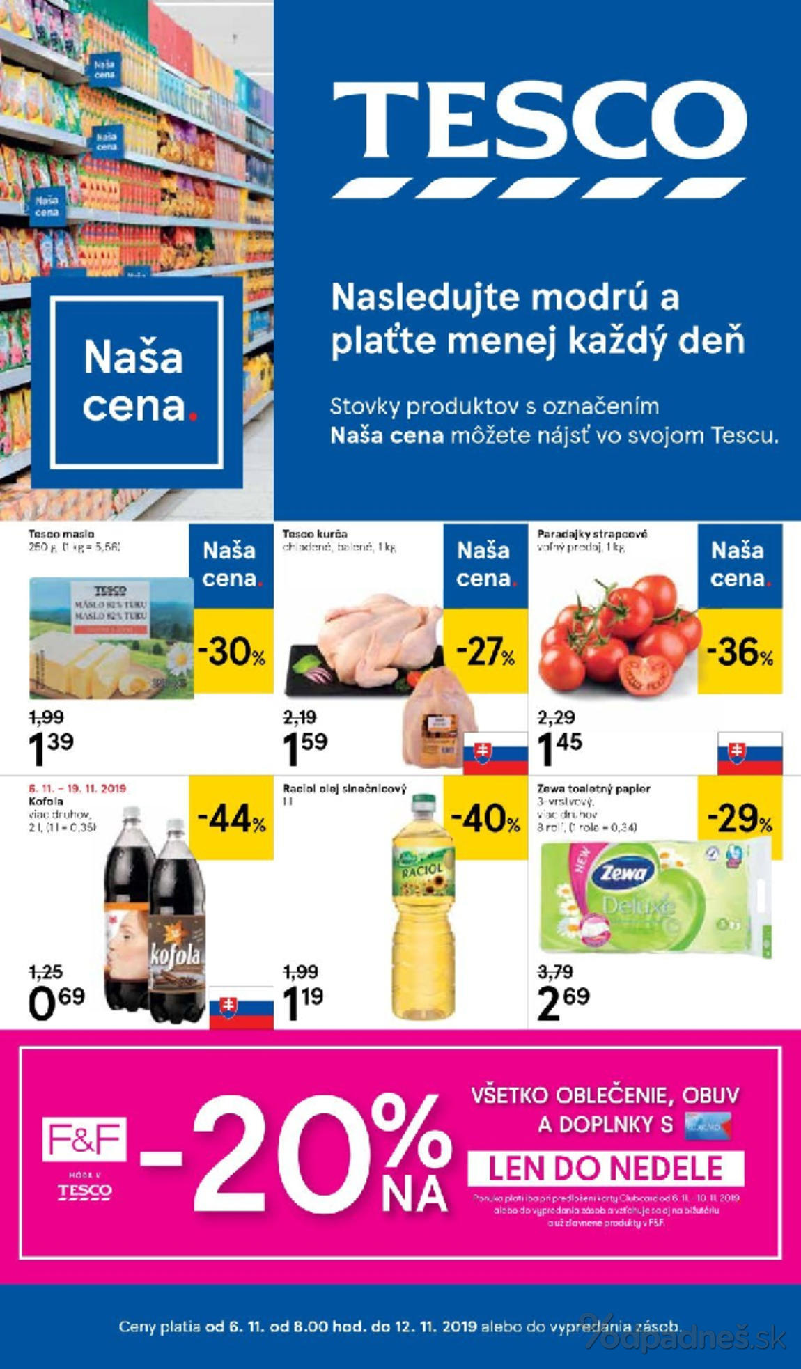 1. stránka Tesco letáku