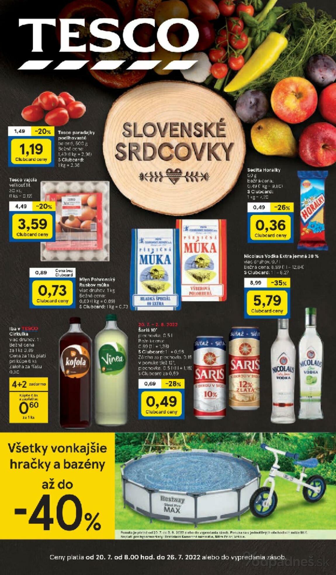 1. stránka Tesco letáku