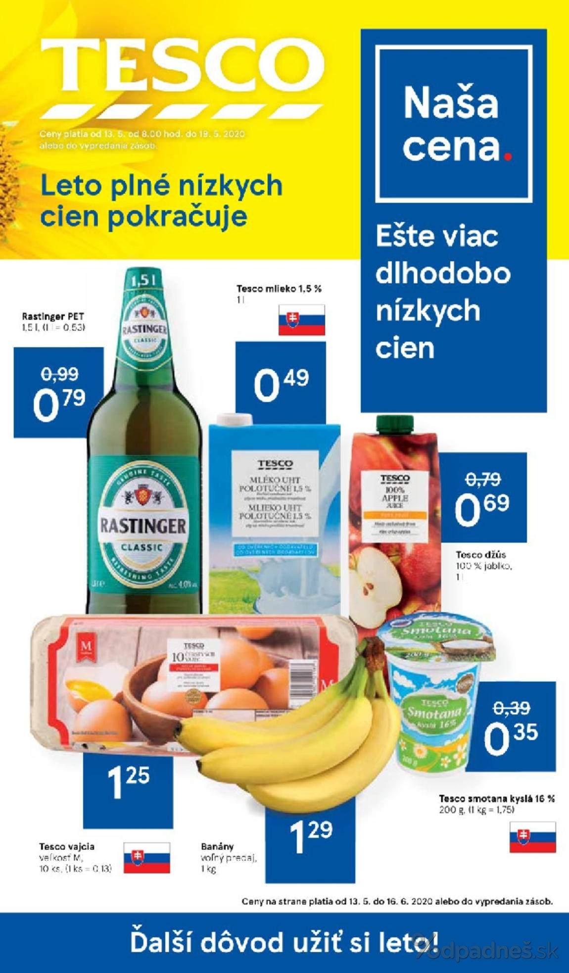 1. stránka Tesco letáku