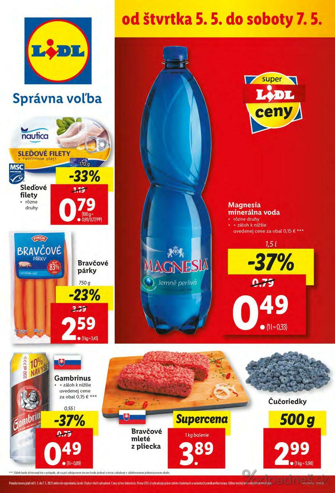 1. stránka Lidl letáku