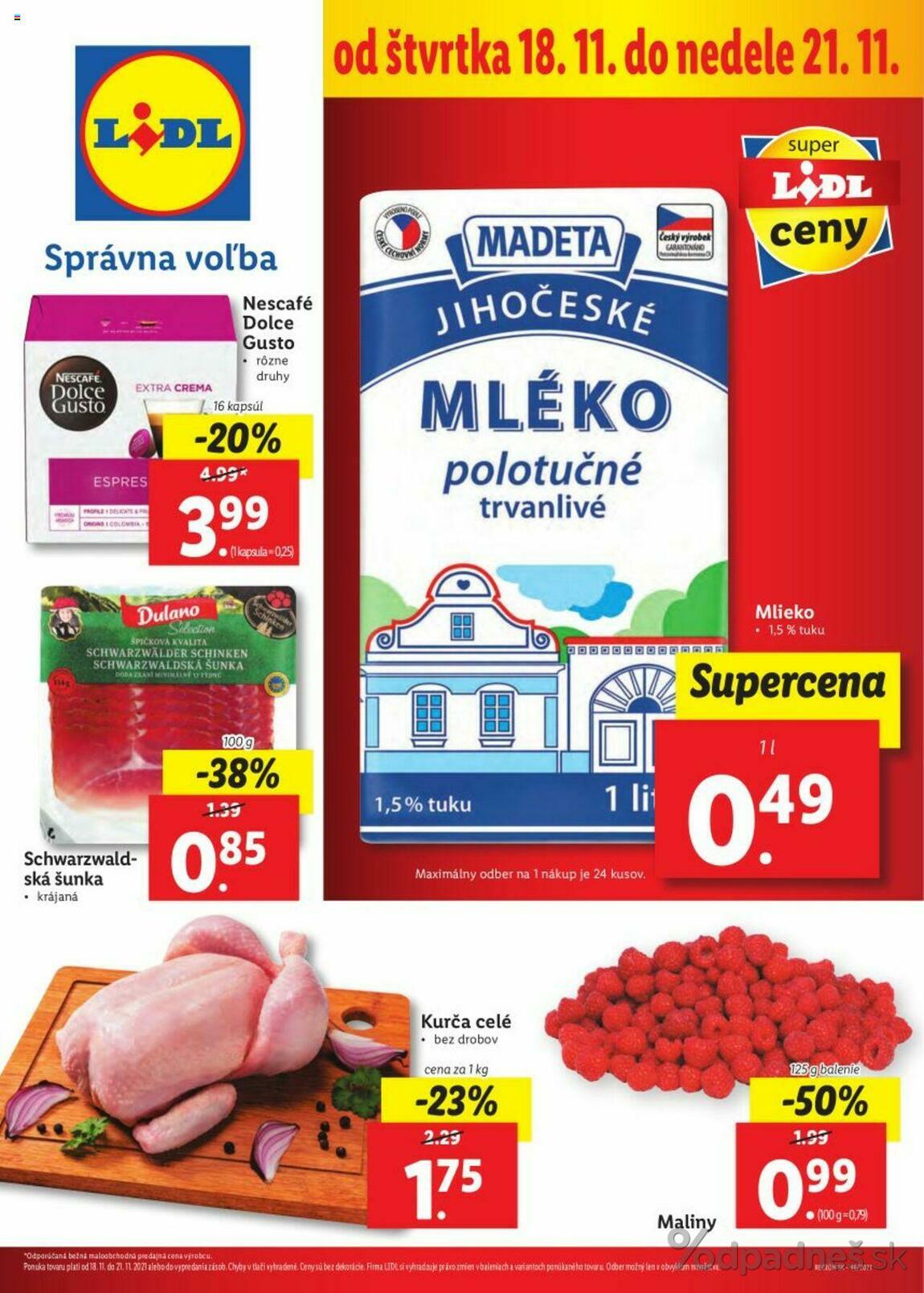 1. stránka Lidl letáku