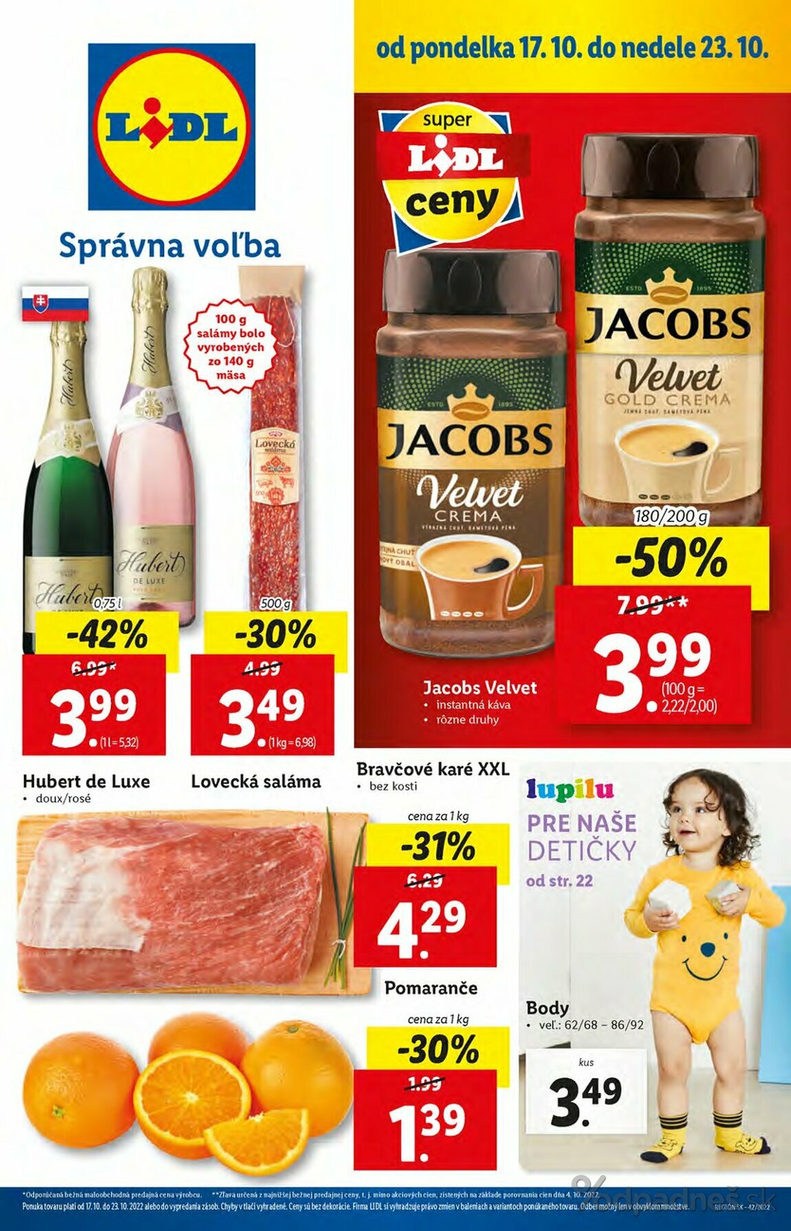 1. stránka Lidl letáku