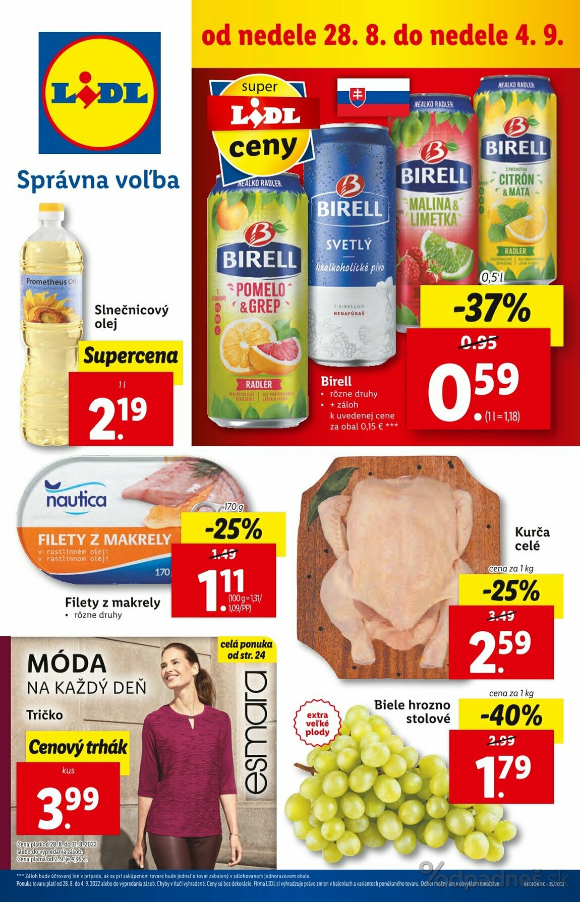 1. stránka Lidl letáku