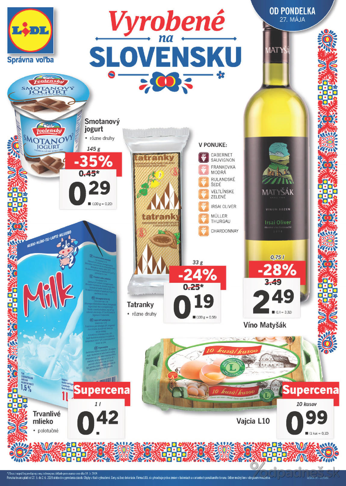 1. stránka Lidl letáku