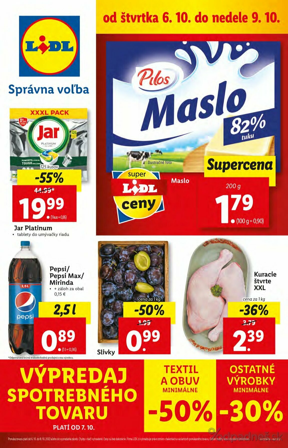 1. stránka Lidl letáku