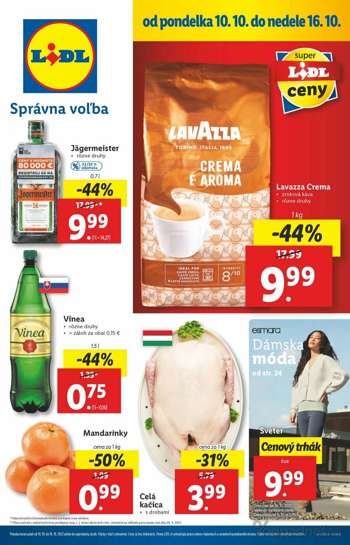 1. stránka Lidl letáku