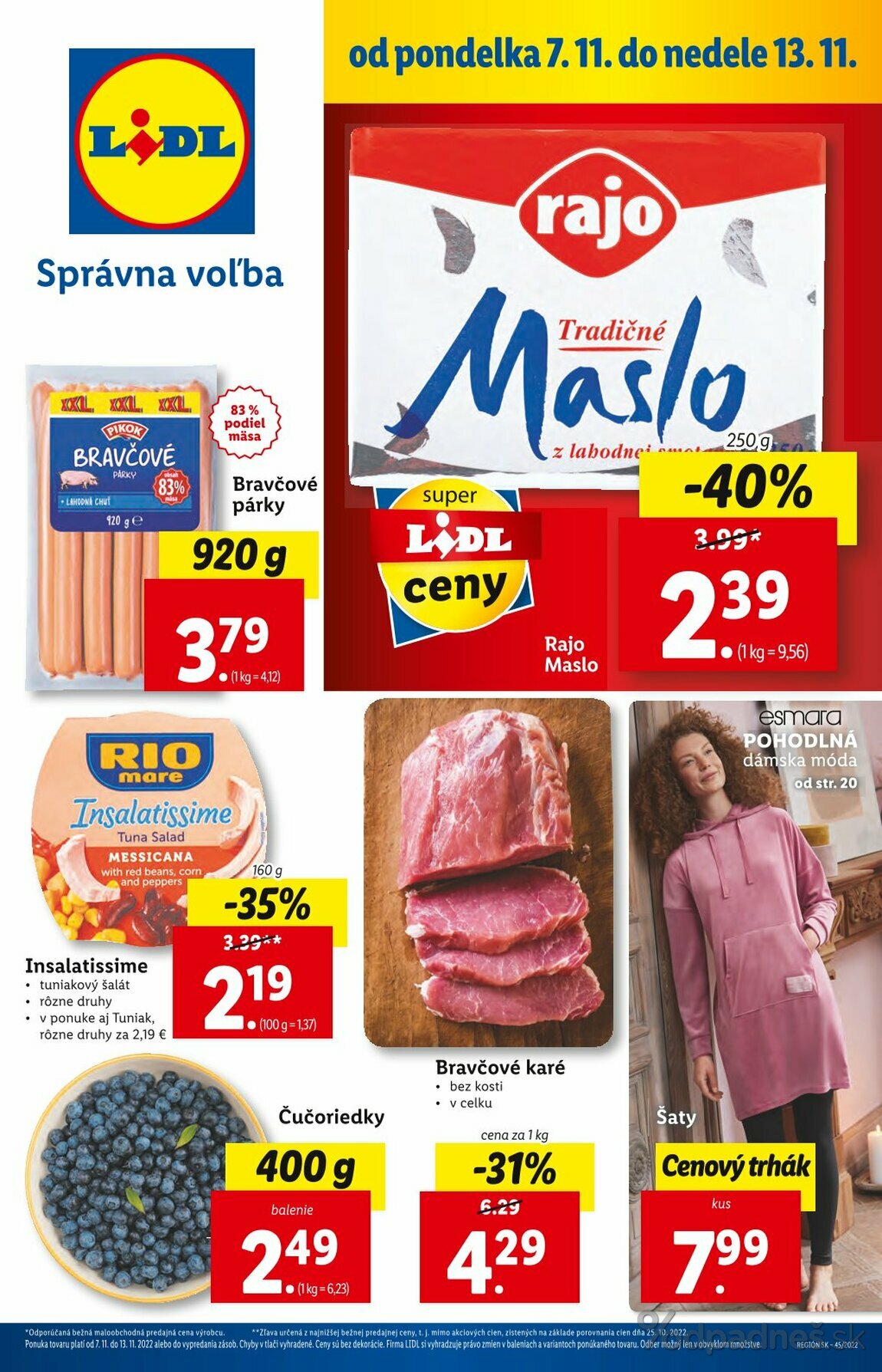 1. stránka Lidl letáku