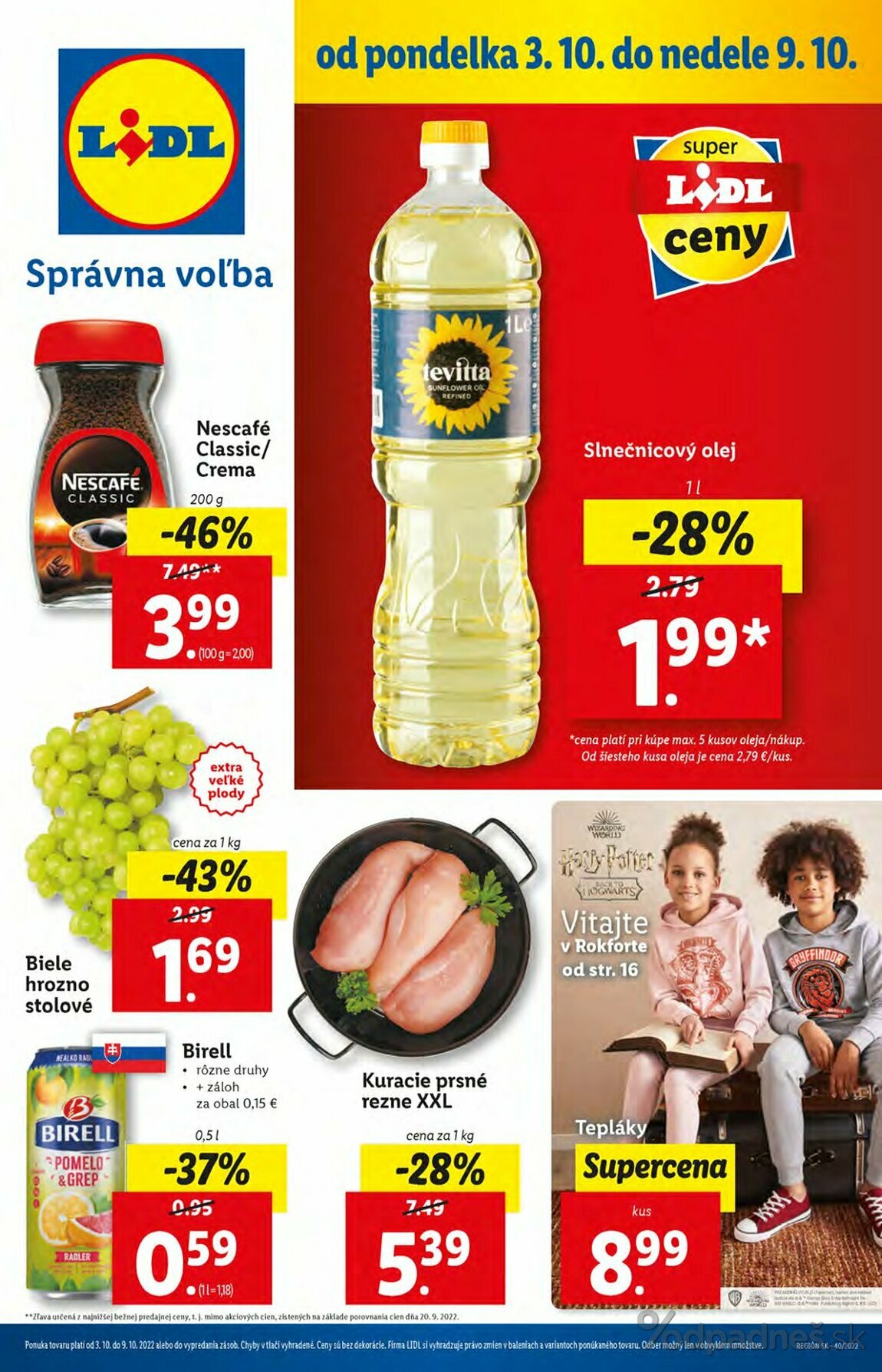 1. stránka Lidl letáku