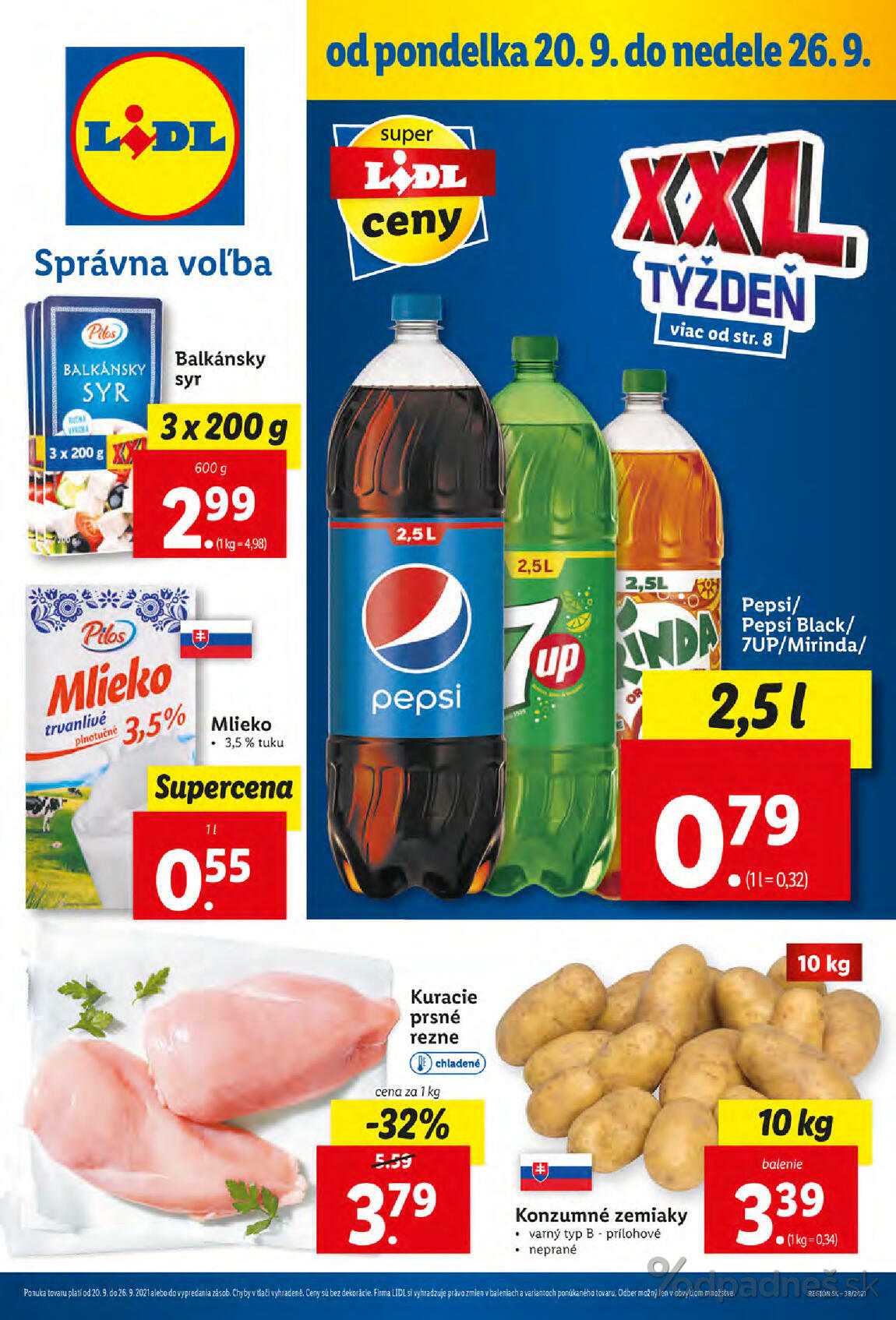 1. stránka Lidl letáku