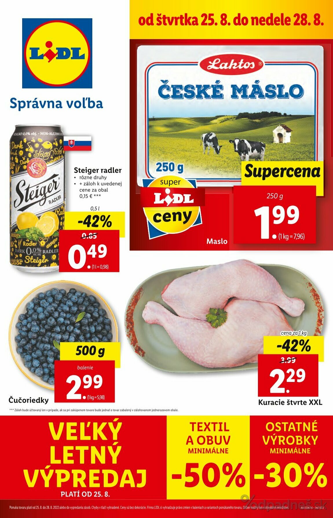 1. stránka Lidl letáku