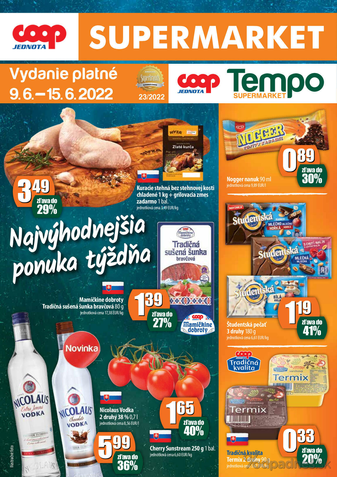 1. stránka Coop letáku
