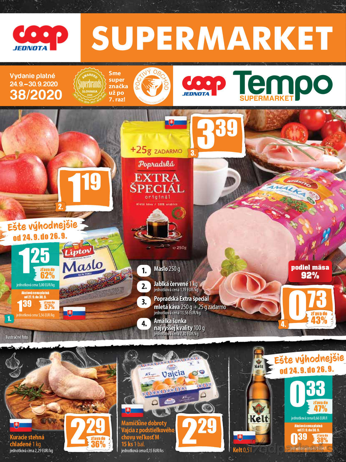 1. stránka Coop letáku