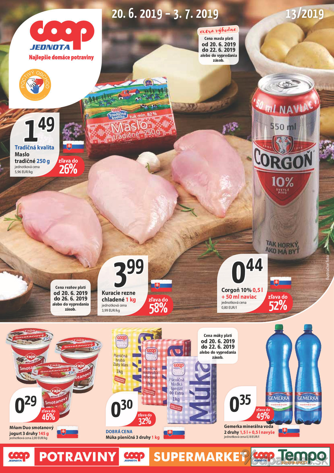1. stránka Coop letáku